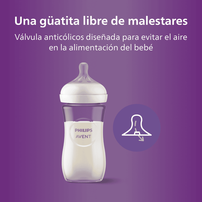 Mamadera Natural Response Philips SCY933/01 1m+ 240 Ml, Avent - KIDSCLUB Tienda ONLINE