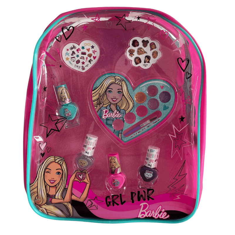 MOCHILA MAQUILLAJE BARBIE GELATTI 4 ESMALTES, BRILLO Y STICKERS - KIDSCLUB Tienda ONLINE