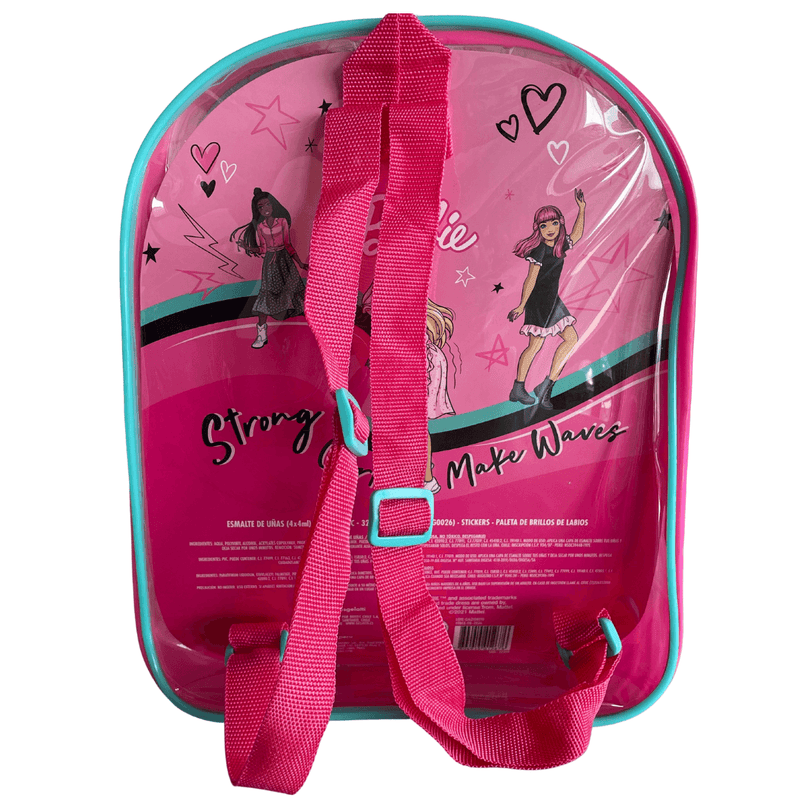 MOCHILA MAQUILLAJE BARBIE GELATTI 4 ESMALTES, BRILLO Y STICKERS - KIDSCLUB Tienda ONLINE