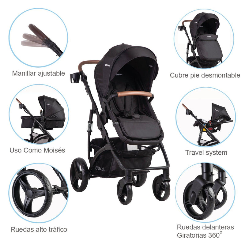 Nuevo Coche Travel Quest Negro, Bebesit - KIDSCLUB Tienda ONLINE