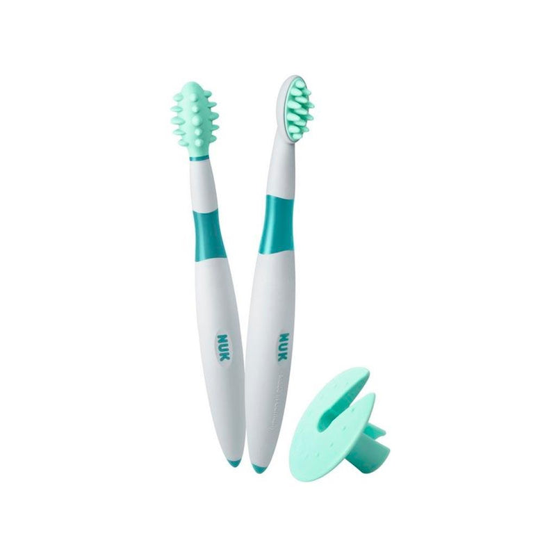 NUK SET ENTRENAMIENTO CEPILLOS DE DIENTES 6m+ (2 Unidades) - KIDSCLUB Tienda ONLINE