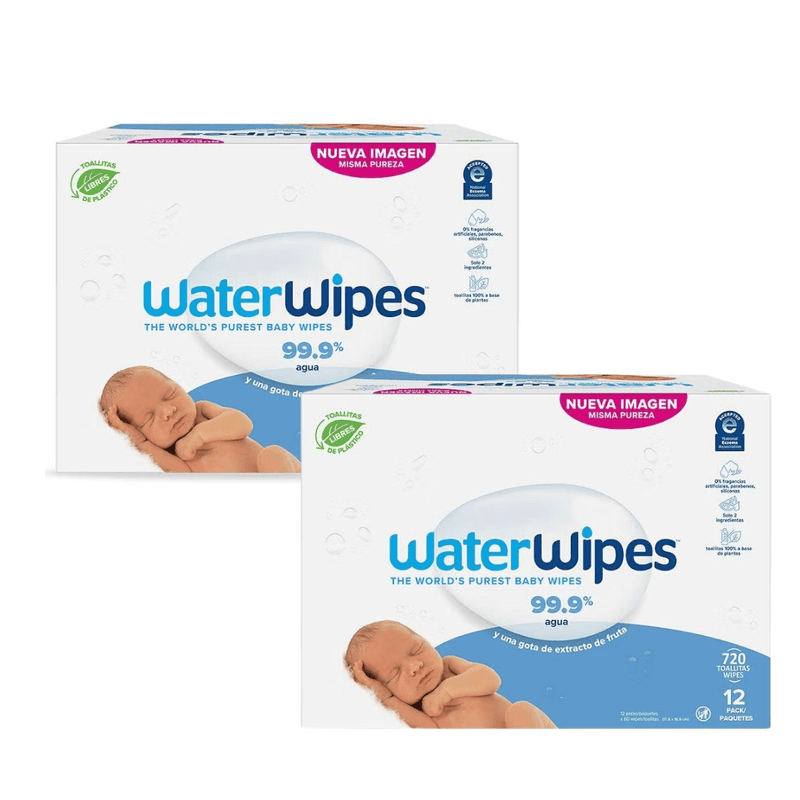 Pack 2 Cajas Toallitas Húmedas Bio Waterwipes 720 Und c/u - KIDSCLUB Tienda ONLINE