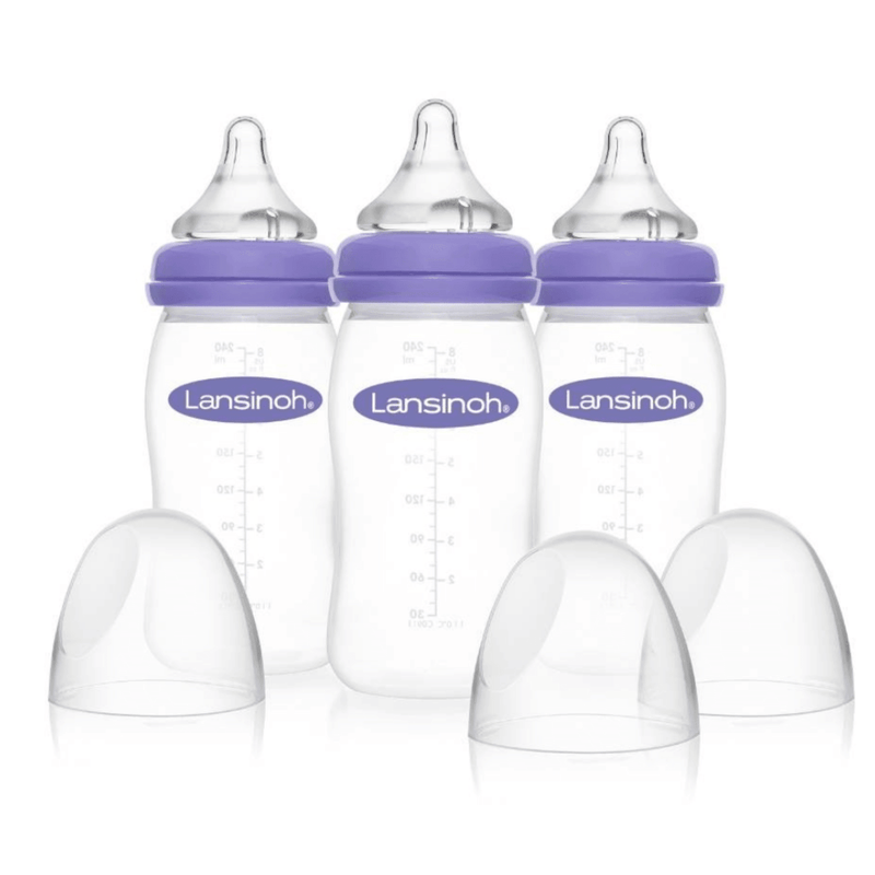 PACK 3 MAMADERAS LANSINOH 240 ML. FLUJO MEDIO - KIDSCLUB Tienda ONLINE