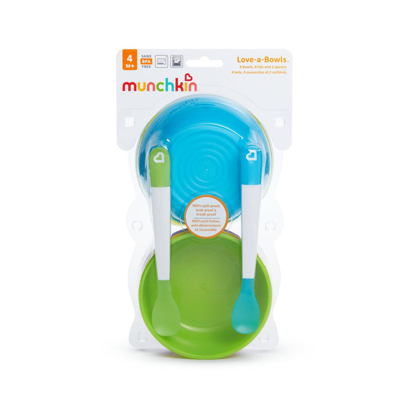 pack 4 bowls love, Munchkin - KIDSCLUB Tienda ONLINE