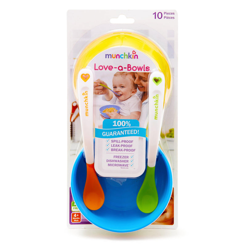 pack 4 bowls love, Munchkin - KIDSCLUB Tienda ONLINE