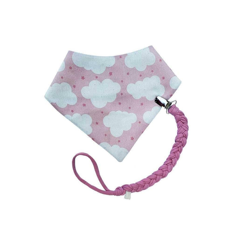 Porta Chupete Trenzado de Algodón Natural Rosa, Amamantas - KIDSCLUB Tienda ONLINE