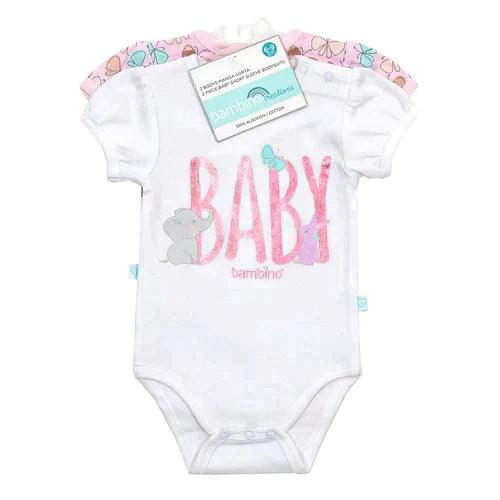 Set 2 Bodys Manga Corta Blanco Mariposa Niña 18-24M - KIDSCLUB Tienda ONLINE