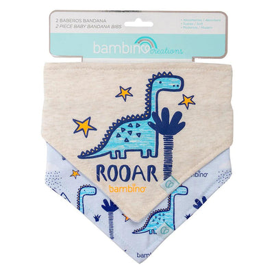 Set 2 Piezas Bandana Dinosaurio Gris, Bambino - KIDSCLUB Tienda ONLINE