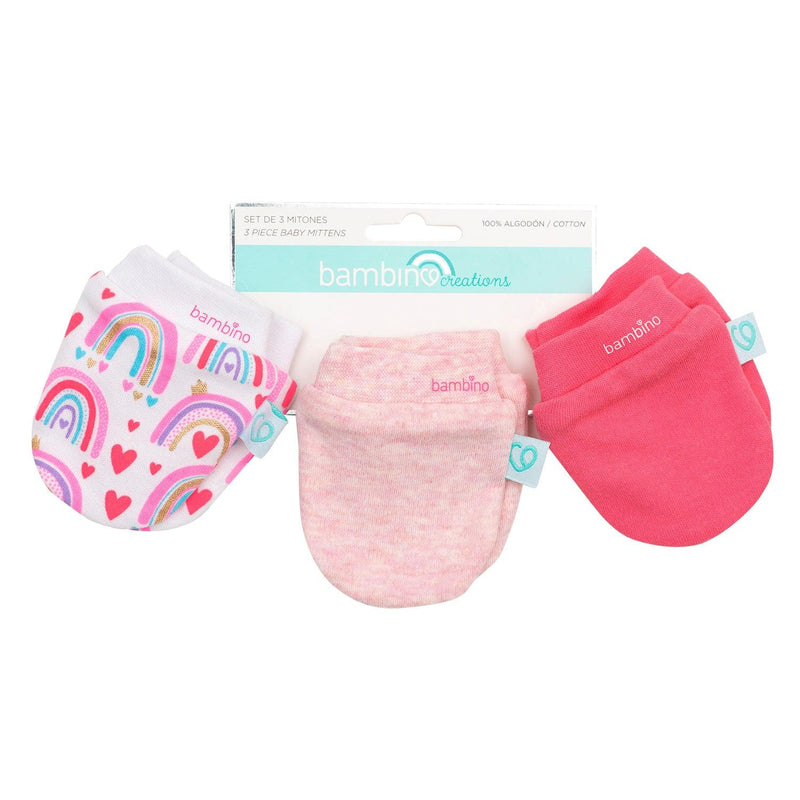 Set 3 Piezas Mitones Bambino Creations Arcoiris Fucsia - KIDSCLUB Tienda ONLINE