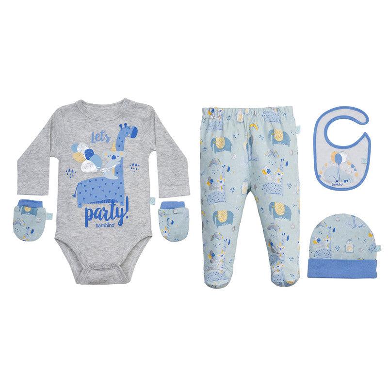 Set 5 Piezas BABY GIFT Creations ANIMALES CELESTE, Bambino - KIDSCLUB Tienda ONLINE