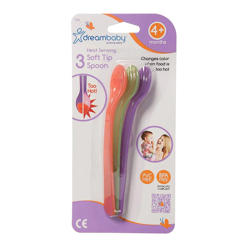 Set de 3 cucharas con sensor de calor, Dreambaby - KIDSCLUB Tienda ONLINE