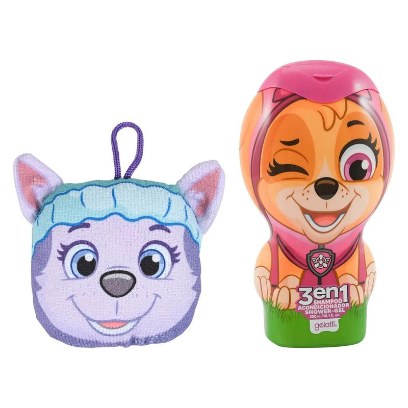 Set de Baño Skye Paw Patrol - Shampoo 2 en 1 Skye + Esponja de baño Everest, Gelatti - KIDSCLUB Tienda ONLINE