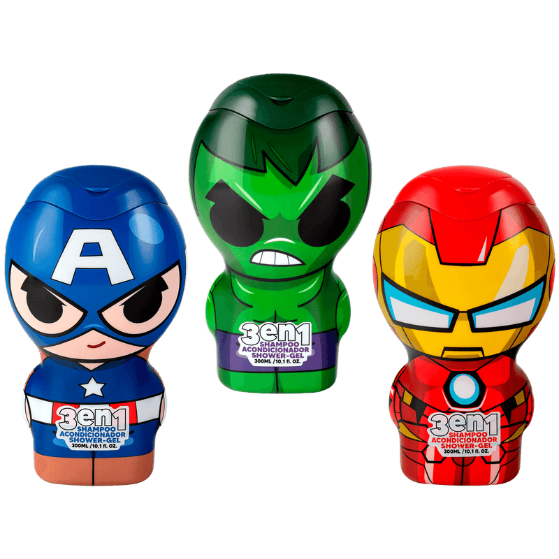 Shampoo 3 en 1 Avengers 300 ml, Gelatti - KIDSCLUB Tienda ONLINE