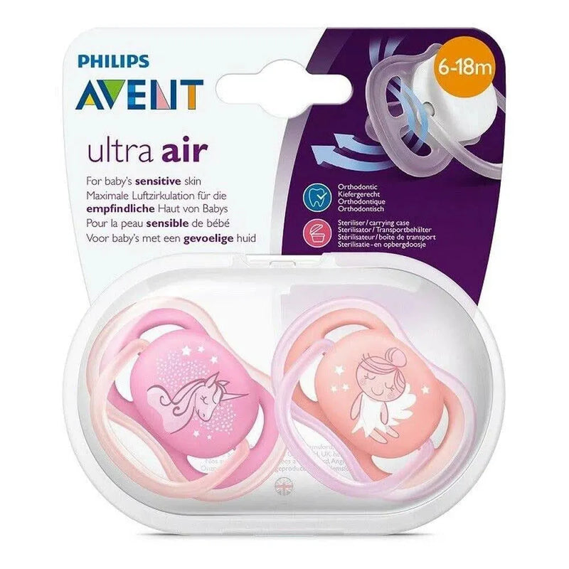 Chupete Ultra Air de 6 a 18 meses Avent SCF344/21 Rosa