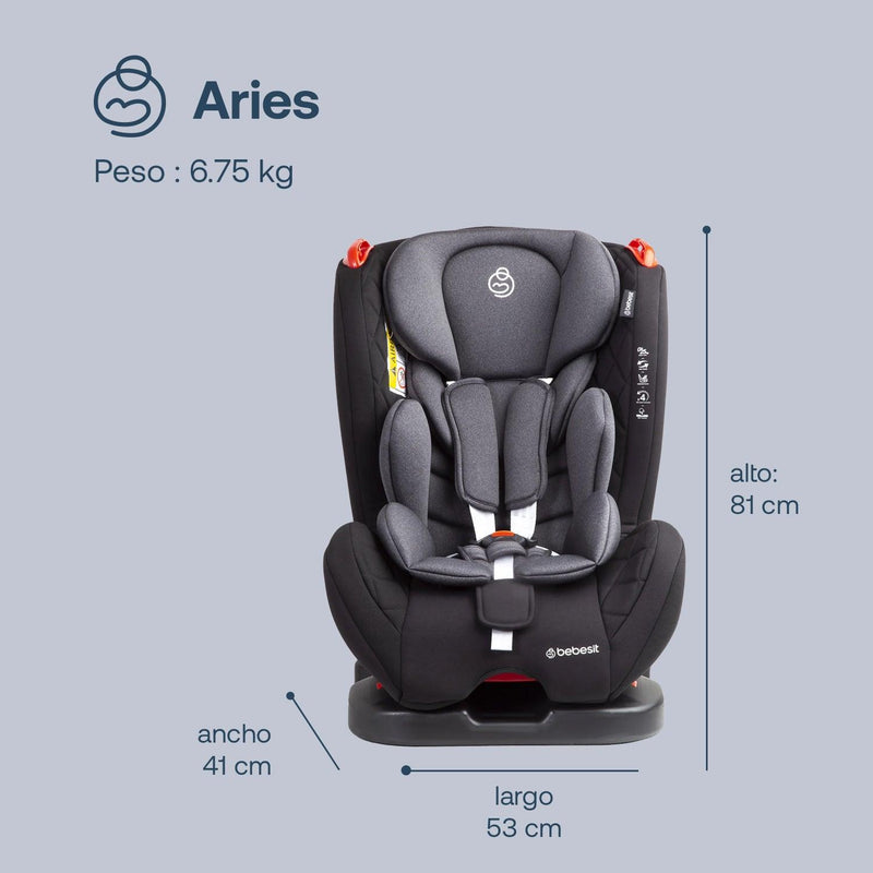 Silla de Auto Convertible Aries Gris, Bebesit - KIDSCLUB Tienda ONLINE