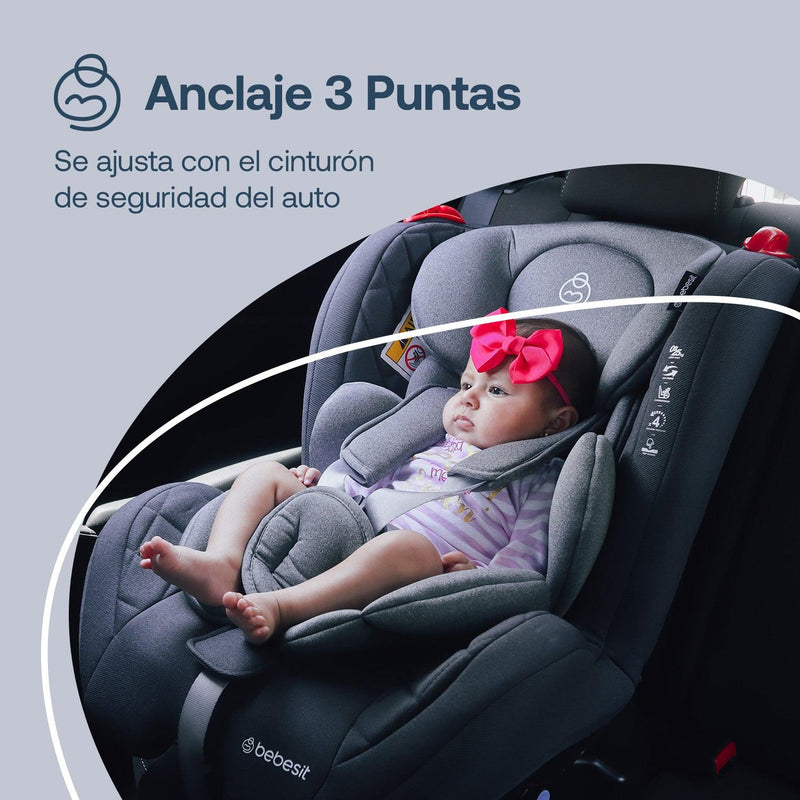 Silla de Auto Convertible Aries Gris claro, Bebesit - KIDSCLUB Tienda ONLINE