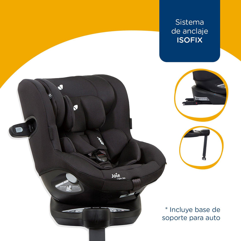 Silla de Auto i-Spin 360 Coal, Joie - KIDSCLUB Tienda ONLINE