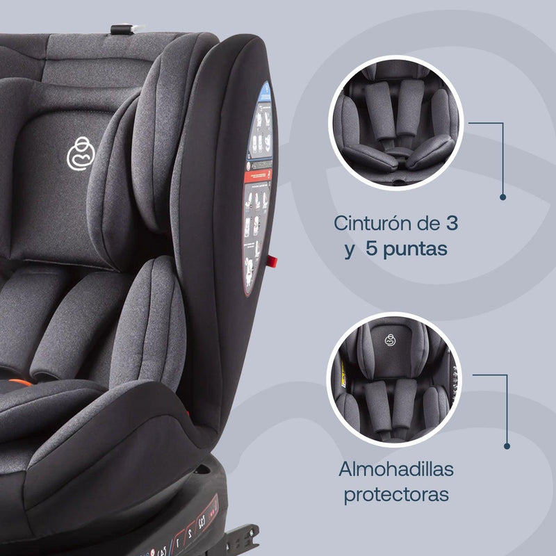 Silla de Auto Saturn Gris, Bebesit - KIDSCLUB Tienda ONLINE