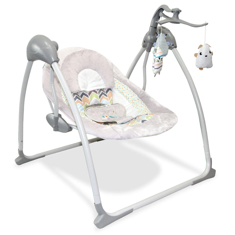 Silla mecedora electrónica con movil light gray RS-17760, Bebeglo - KIDSCLUB Tienda ONLINE