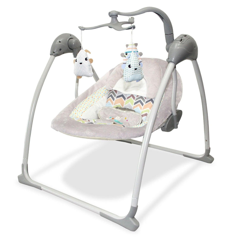 Silla mecedora electrónica con movil light gray RS-17760, Bebeglo - KIDSCLUB Tienda ONLINE