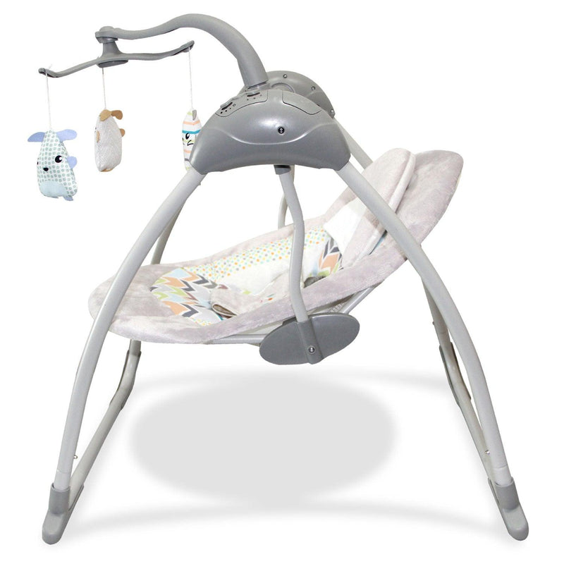 Silla mecedora electrónica con movil light gray RS-17760, Bebeglo - KIDSCLUB Tienda ONLINE