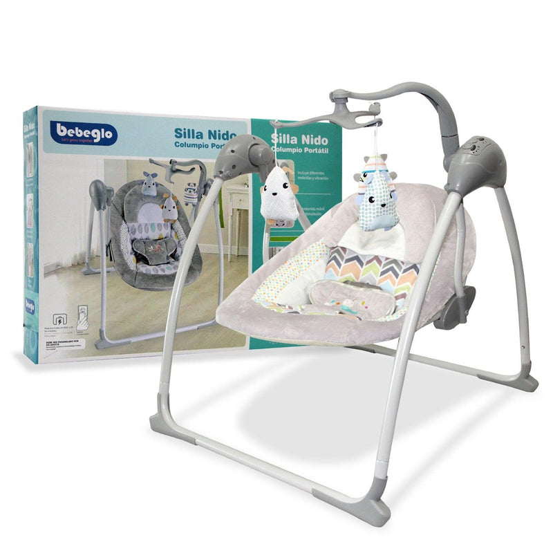 Silla mecedora electrónica con movil light gray RS-17760, Bebeglo - KIDSCLUB Tienda ONLINE