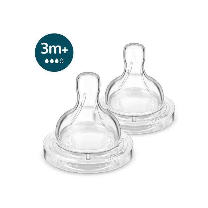 Tetina Anticolic Flujo medio 3 meses+ 2 unidades Avent SCY763/02 - KIDSCLUB Tienda ONLINE