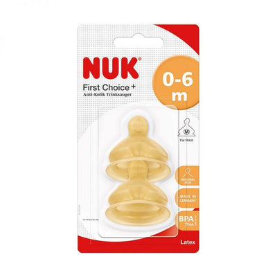 Tetina Latex NUK Etapa 1 (0-6 Meses) pack 2 unidades - KIDSCLUB Tienda ONLINE