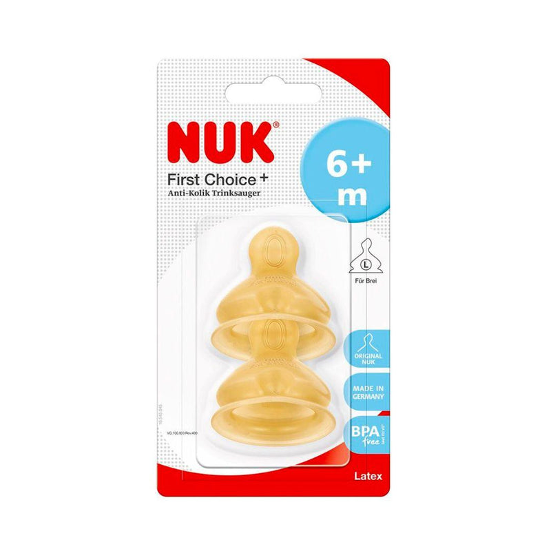 Tetina Latex NUK Etapa 2 (6-18 Meses) pack 2 unidades - KIDSCLUB Tienda ONLINE