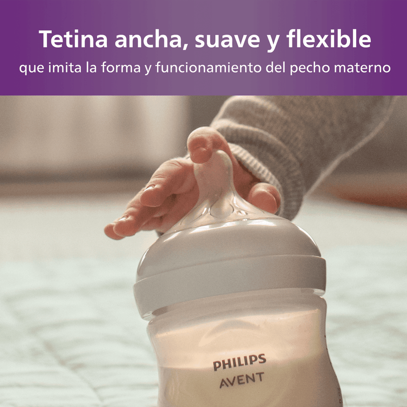 Tetina Natural Response Flujo rápido 3 meses + 2 unidades SCY964/02, Avent - KIDSCLUB Tienda ONLINE