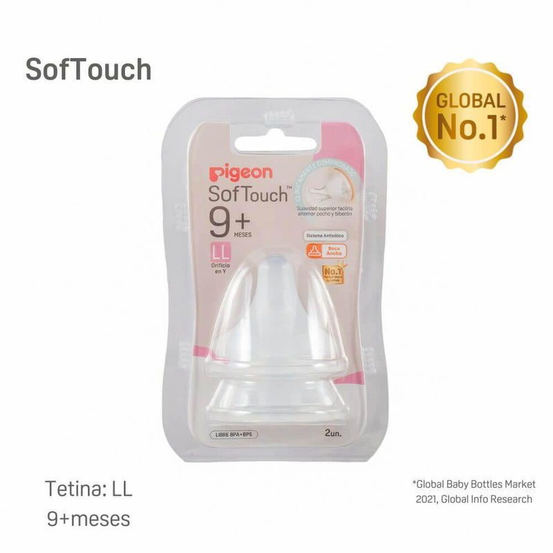 Tetina Repuesto Softouch LL 2 Unidades, Pigeon - KIDSCLUB Tienda ONLINE