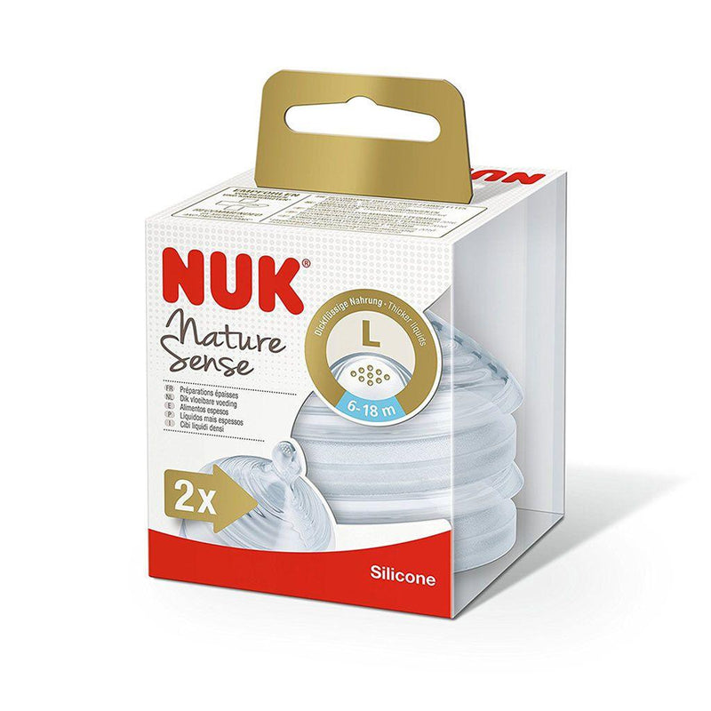 Tetinas Silicona NATURE SENSE NUK pack 2 unidades Flujo S,M,L - KIDSCLUB Tienda ONLINE