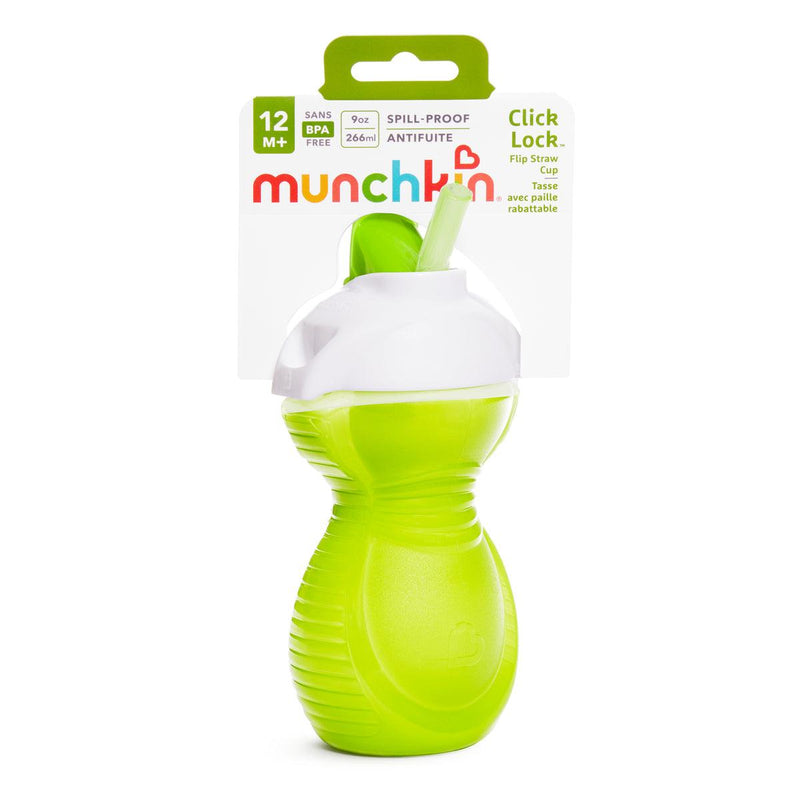 Vaso antiderrame c/bombilla flip click & lock 266 ml, Munchkin - KIDSCLUB Tienda ONLINE