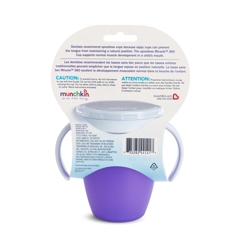 vaso antiderrame miracle 360° con asas 207ml, Munchkin - KIDSCLUB Tienda ONLINE