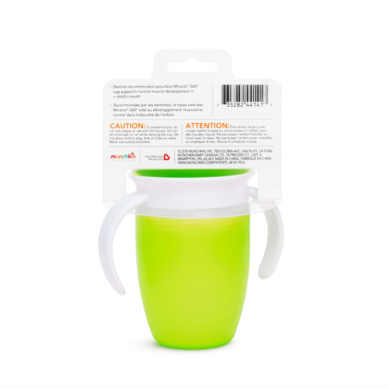 vaso antiderrame miracle 360° con asas 207ml, Munchkin - KIDSCLUB Tienda ONLINE