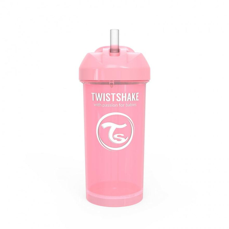 Vaso con bombilla Straw Cup 360ml Rosado Pastel, Twistshake - KIDSCLUB Tienda ONLINE