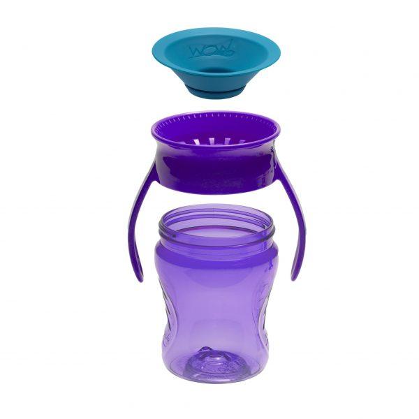 Vaso Wow Cup Baby Tritan Morado - KIDSCLUB Tienda ONLINE