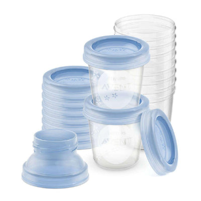 Vasos Almacenamiento Para Leche Materna 10 Piezas Avent Scf618/10 , Avent - KIDSCLUB Tienda ONLINE